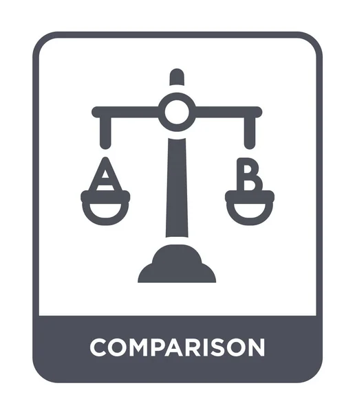 Ícone Comparação Estilo Design Moderno Ícone Comparação Isolado Fundo Branco — Vetor de Stock