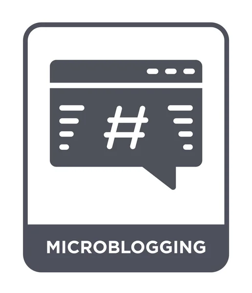 Microblogging Ikon Trendi Design Stílusban Microblogging Ikon Elszigetelt Fehér Background — Stock Vector