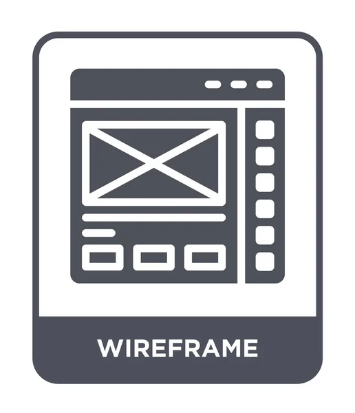 Wireframe Ikonen Trendig Designstil Wireframe Ikonen Isolerad Vit Bakgrund Wireframe — Stock vektor