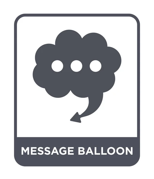 时尚设计风格的信息气球图标 在白色背景上隔离的消息气球图标 消息气球矢量图标简单和现代平面符号 — 图库矢量图片