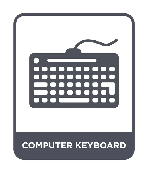 Ícone Teclado Computador Estilo Design Moderno Ícone Teclado Computador Isolado — Vetor de Stock