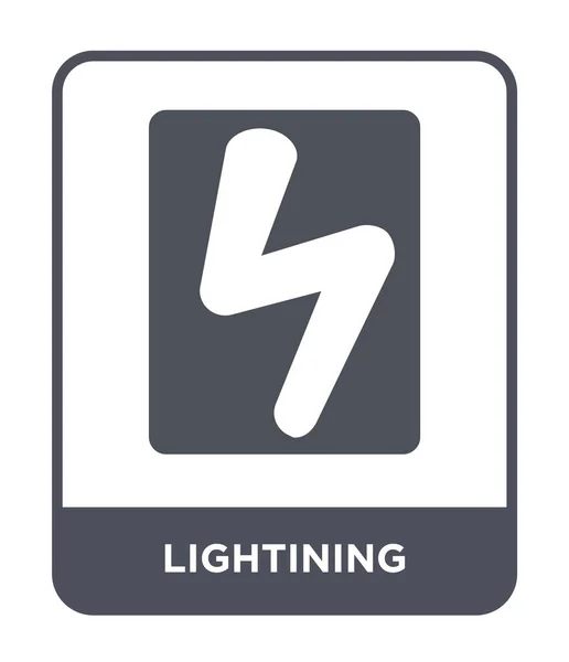 Lightining Ikon Trendig Designstil Lightining Ikonen Isolerad Vit Bakgrund Lightining — Stock vektor