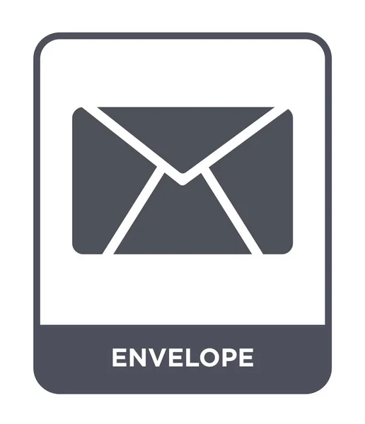 Ícone Envelope Estilo Design Moderno Ícone Envelope Isolado Fundo Branco — Vetor de Stock