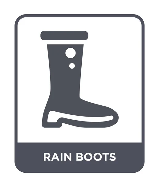 Βροχή Μπότες Εικονίδιο Μοντέρνα Στυλ Σχεδιασμού Βροχή Μπότες Εικονίδιο Που — Διανυσματικό Αρχείο