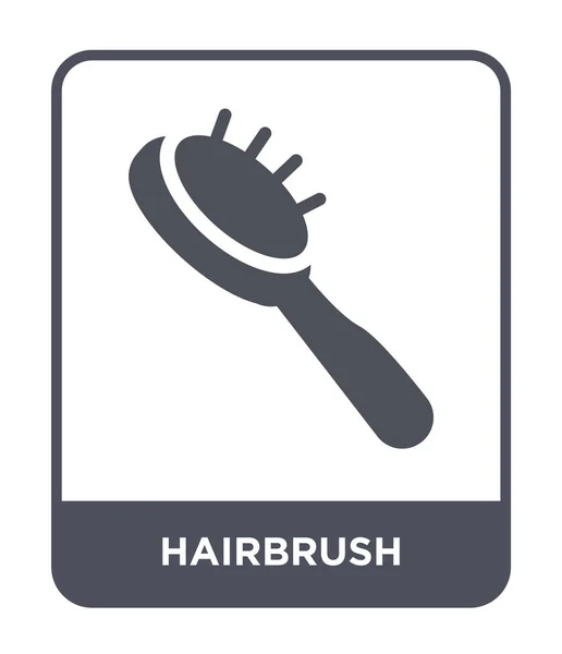 Haarbürsten Ikone Angesagten Design Stil Haarbürstensymbol Isoliert Auf Weißem Hintergrund — Stockvektor