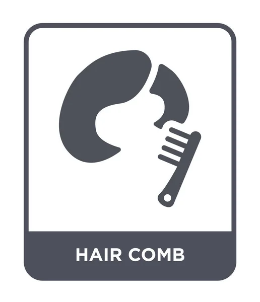Haarkamm Ikone Trendigen Design Stil Haarkamm Symbol Isoliert Auf Weißem — Stockvektor