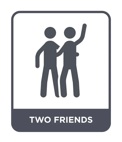 Δύο Φίλοι Εικονίδιο Στην Μοντέρνα Στυλ Σχεδιασμού Εικονίδιο Δύο Φίλους — Διανυσματικό Αρχείο