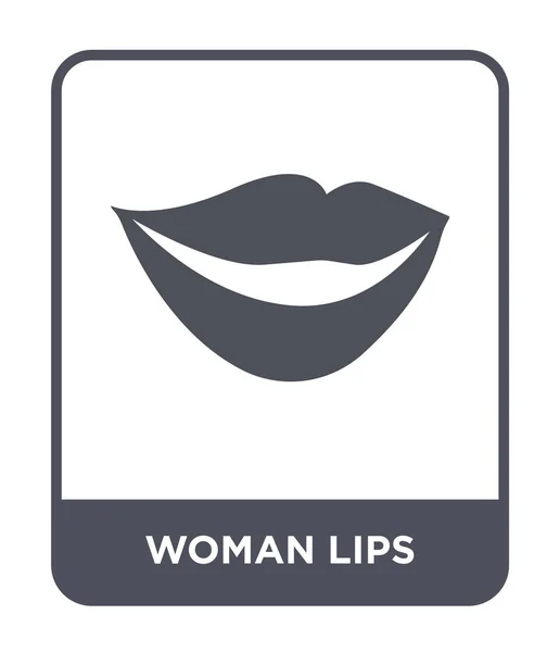 Mujer Labios Icono Estilo Diseño Moda Mujer Labios Icono Aislado — Vector de stock