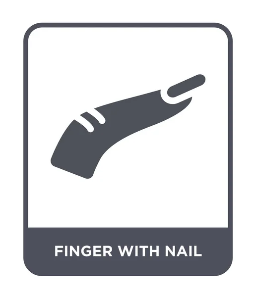 Палец Иконкой Ногтя Модном Стиле Дизайна Палец Иконкой Ногтя Изолированы — стоковый вектор