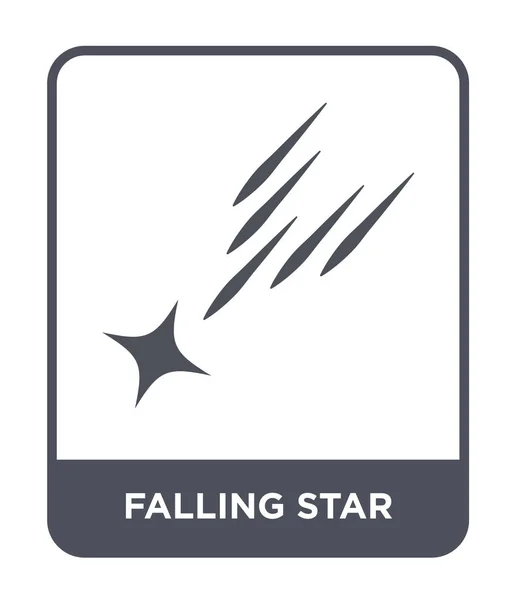 Icono Estrella Caída Estilo Diseño Moda Icono Estrella Cayendo Aislado — Vector de stock
