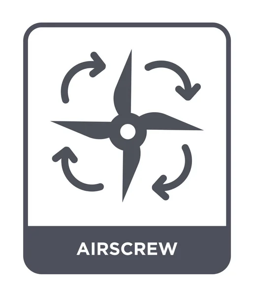 Airscrew Ikonen Trendig Designstil Airscrew Ikonen Isolerad Vit Bakgrund Airscrew — Stock vektor