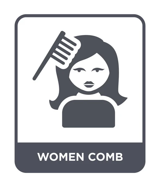 Women Comb Icon Trendy Design Style Women Comb Icon Isolated — Stock Vector