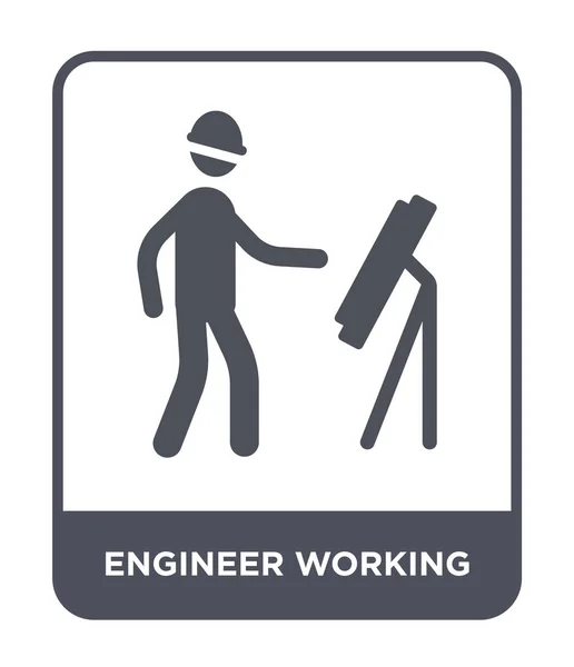 Engineer Working Icon Trendy Design Style Engineer Working Icon Isolated — Stock Vector