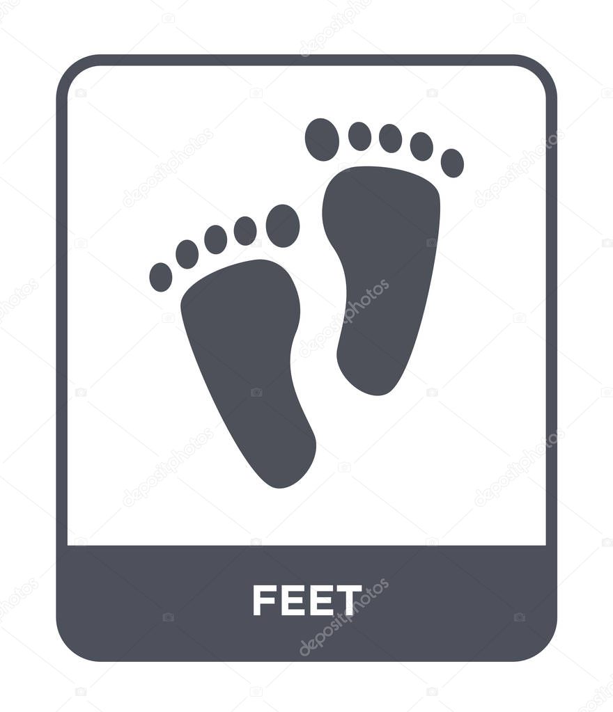 feet icon in trendy design style. feet icon isolated on white background. feet vector icon simple and modern flat symbol for web site, mobile, logo, app, UI. feet icon vector illustration, EPS10.
