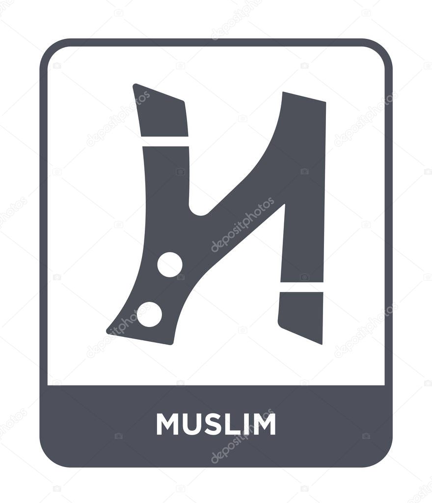 muslim icon in trendy design style. muslim icon isolated on white background. muslim vector icon simple and modern flat symbol.