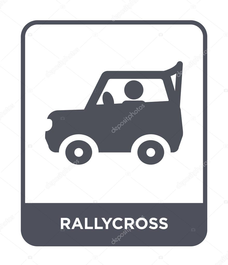 rallycross icon in trendy design style. rallycross icon isolated on white background. rallycross vector icon simple and modern flat symbol.
