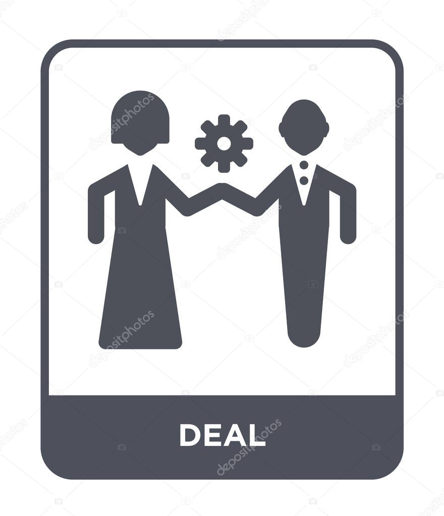 Deal icon in trendy design style. deal icon isolated on white background. deal vector icon simple and modern flat symbol for web site, mobile, logo, app, UI. deal icon vector illustration, EPS10.