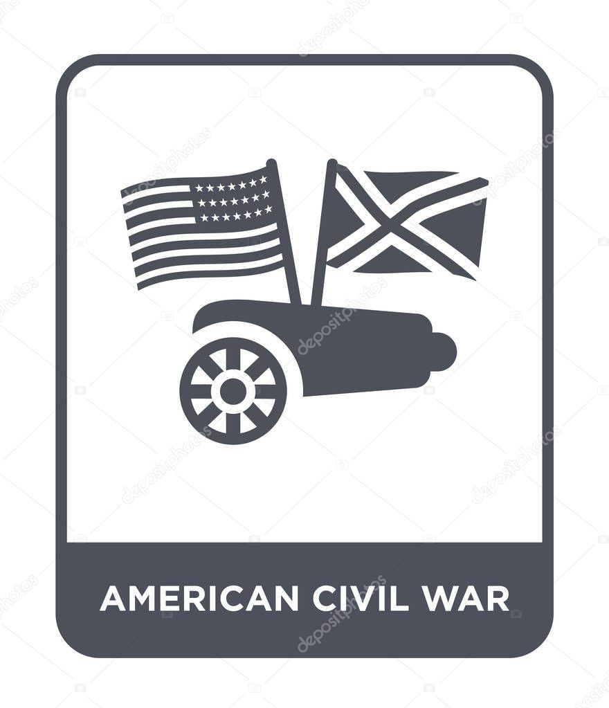 American civil war icon in trendy design style. american civil war icon isolated on white background. american civil war vector icon simple and modern flat symbol.