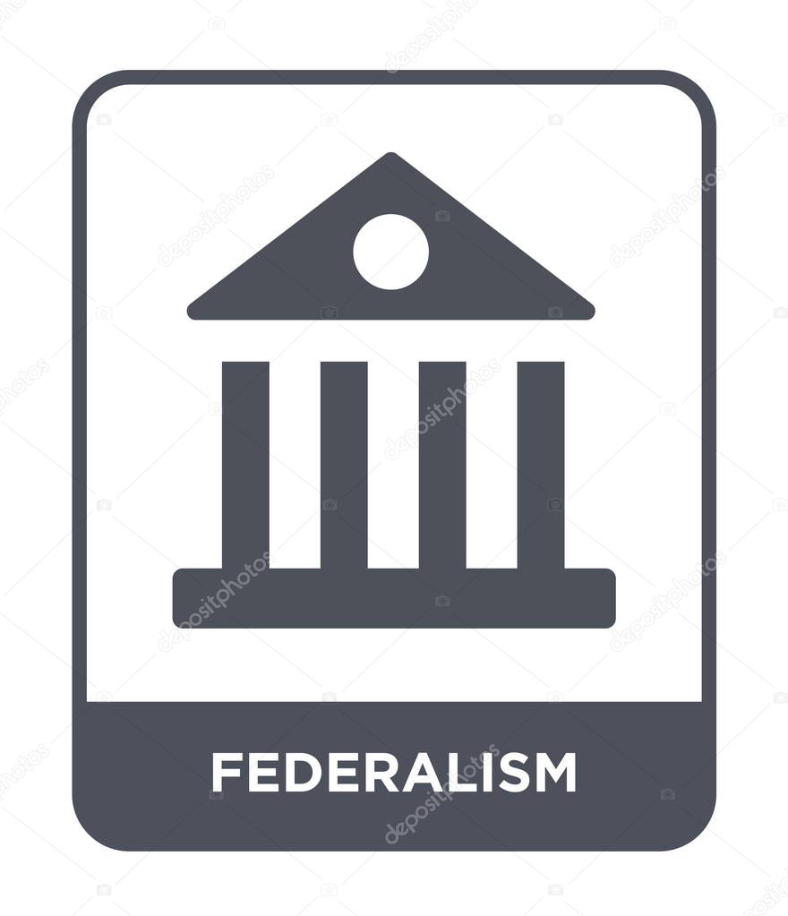 Federalism icon in trendy design style. federalism icon isolated on white background. federalism vector icon simple and modern flat symbol.