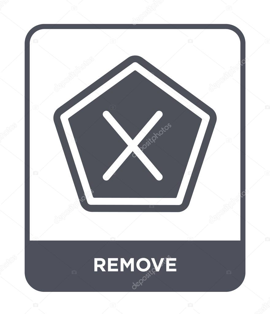 Remove icon in trendy design style. remove icon isolated on white background. remove vector icon simple and modern flat symbol.