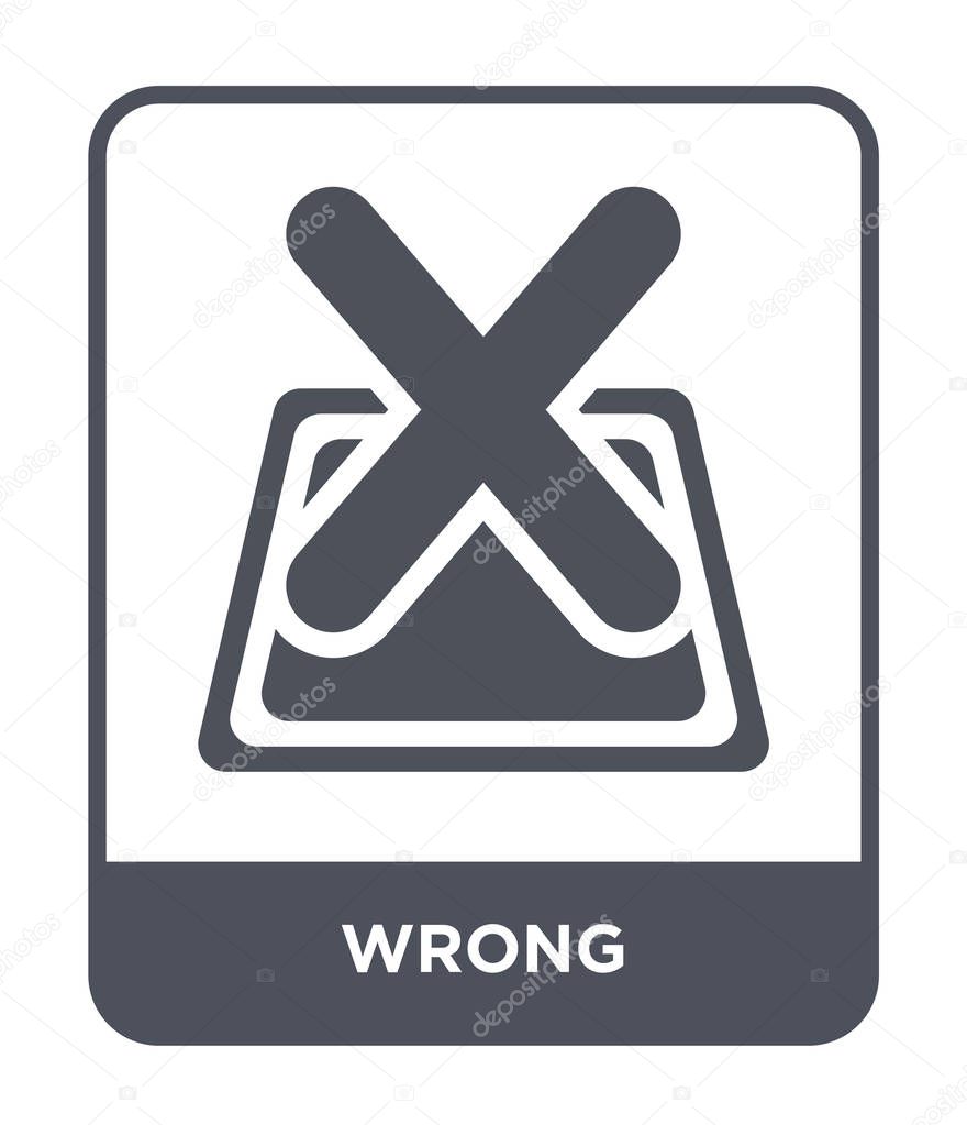 Wrong icon in trendy design style. wrong icon isolated on white background. wrong vector icon simple and modern flat symbol for web site, mobile, logo, app, UI. wrong icon vector illustration, EPS10.