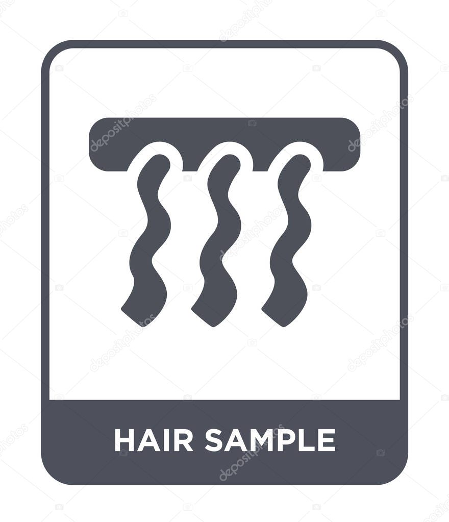 hair sample icon in trendy design style. hair sample icon isolated on white background. hair sample vector icon simple and modern flat symbol.