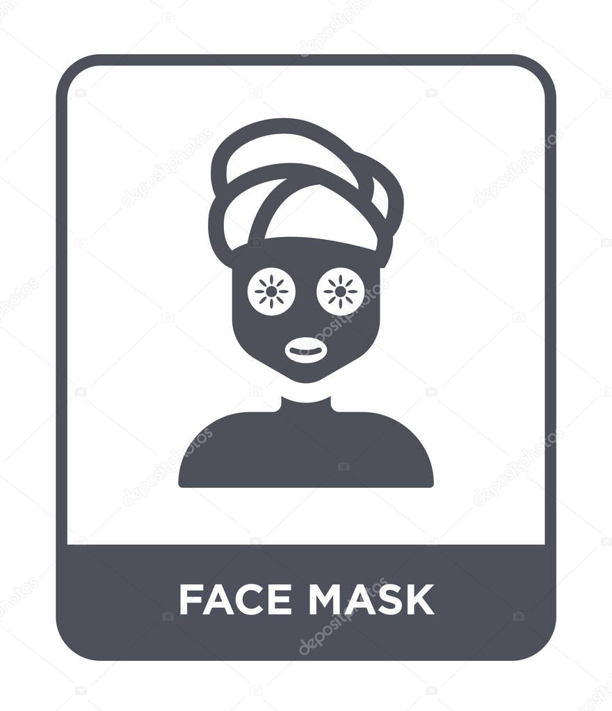 Face mask icon in trendy design style. face mask icon isolated on white background. face mask vector icon simple and modern flat symbol.