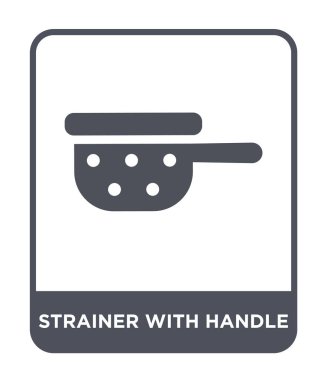 tutamaç simgesi modaya uygun bir tasarım tarzı ile süzgeç. Beyaz arka plan üzerinde izole tutamaç simgesi ile süzgeç. süzgeç simgesiyle sapı vektör simgesi basit ve modern düz.