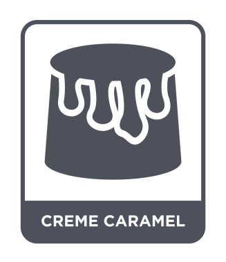 modaya uygun bir tasarım tarzı krem karamel simgesi. krem karamel simgesi beyaz arka plan üzerinde izole. krem karamel vektör simgesi basit ve modern düz sembolü.