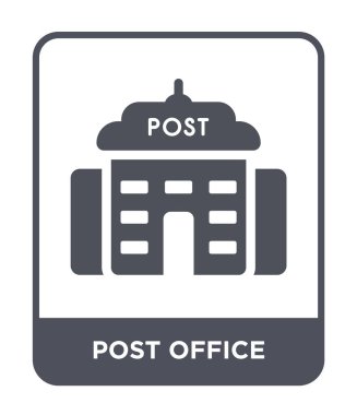 modaya uygun bir tasarım tarzı Postane simgesi. Beyaz arka plan üzerinde izole Postane simgesi. Postane vektör simgesi basit ve modern düz sembolü.