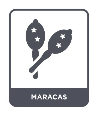 modaya uygun bir tasarım tarzı Marakas simgesi. Beyaz arka plan üzerinde izole Marakas simgesi. Marakas vektör simgesi basit ve modern düz sembolü.