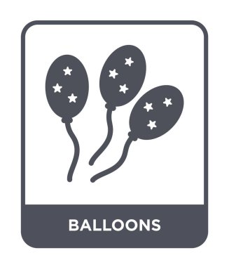 modaya uygun bir tasarım tarzı balonlar simgesi. Beyaz arka plan üzerinde izole balonlar simgesi. balonlar vektör simgesi basit ve modern düz sembolü.
