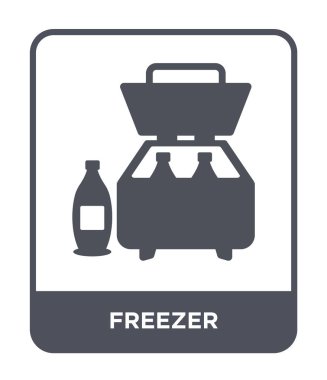 modaya uygun bir tasarım tarzı dondurucu simgesi. Beyaz arka plan üzerinde izole dondurucu simgesi. Dondurucu vektör simgesi basit ve modern düz sembolü.