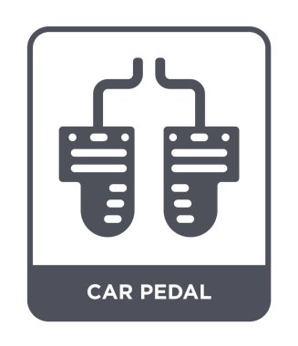 modaya uygun bir tasarım tarzı araba pedal simgesi. araba pedal simgesi beyaz arka plan üzerinde izole. araba pedal vektör simgesi basit ve modern düz sembolü.