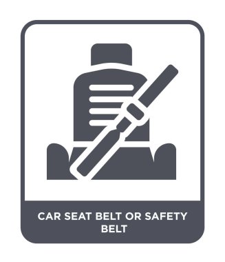 araba koltuğu simge modaya uygun bir tasarım tarzı kemer ya da emniyet kemeri. Beyaz arka plan üzerinde izole araba koltuğu kemer ya da emniyet kemeri simgesi. araba koltuğu kemer ya da emniyet kemeri vektör simgesi basit ve modern düz sembolü.