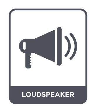 hoparlör simgesi modaya uygun bir tasarım tarzı. hoparlör simgesi beyaz arka plan üzerinde izole. hoparlör vektör simgesi basit ve modern düz sembolü.