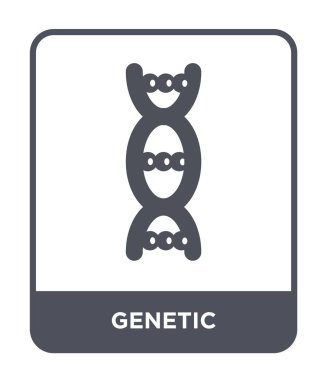 modaya uygun bir tasarım tarzı genetik simgesi. genetik simgesi beyaz arka plan üzerinde izole. genetik vektör simgesi basit ve modern düz sembolü.