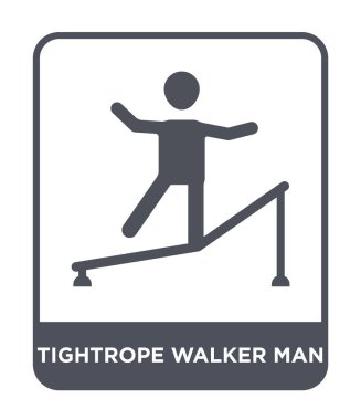 tightrope walker man icon in trendy design style. tightrope walker man icon isolated on white background. tightrope walker man vector icon simple and modern flat symbol. clipart