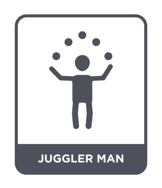 hokkabaz adam simgesi modaya uygun bir tasarım tarzı. hokkabaz adam simgesi beyaz arka plan üzerinde izole. hokkabaz adam vektör simgesi basit ve modern düz sembolü.