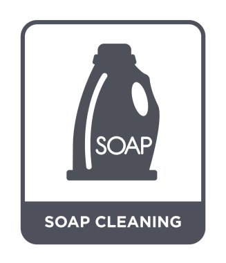 modaya uygun bir tasarım tarzı Cleanin simgesi sabun. cleanin simgesi beyaz arka plan üzerinde izole sabun. vektör simgesi basit ve modern düz sembolü cleanin sabun.
