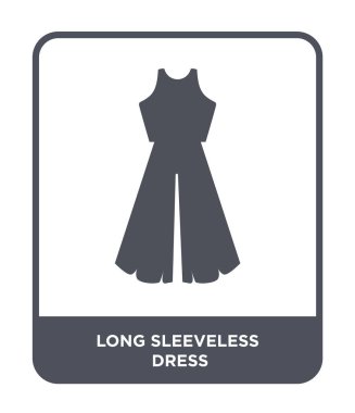 modaya uygun bir tasarım tarzı uzun kolsuz elbise simgesi. Beyaz arka plan üzerinde izole uzun kolsuz elbise simgesi. uzun kolsuz elbise vektör simgesi basit ve modern düz sembolü.