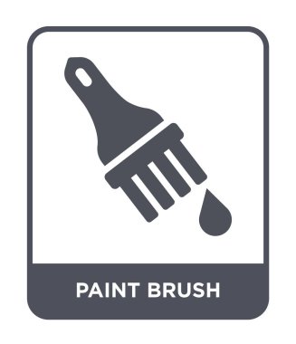 boya fırça simgesini modaya uygun bir tasarım tarzı. boya fırça simgesi beyaz arka plan üzerinde izole. boya fırça vektör simgesi basit ve modern düz sembolü.