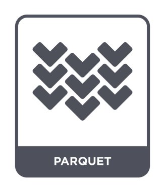 modaya uygun bir tasarım tarzı parke simgesi. Beyaz arka plan üzerinde izole parke simgesi. Parke vektör simgesi basit ve modern düz sembolü.