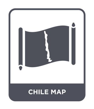 chile map icon in trendy design style. chile map icon isolated on white background. chile map vector icon simple and modern flat symbol. clipart