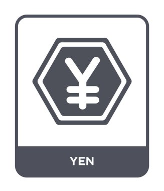 yen simgesini modaya uygun bir tasarım tarzı. Beyaz arka plan üzerinde izole yen simgesi. yen simgesini basit vektör ve modern düz UI uygulaması, web sitesi, mobil, logo, sembol. Yen simge vektör çizim, Eps10.