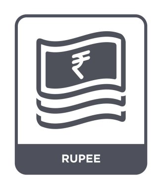 modaya uygun bir tasarım tarzı Rupisi simgesi. Beyaz arka plan üzerinde izole Rupisi simgesi. Rupisi vektör simgesi basit ve modern düz simgesi web sitesi, mobil, logo, app, UI. Rupisi simge vektör çizim, Eps10.