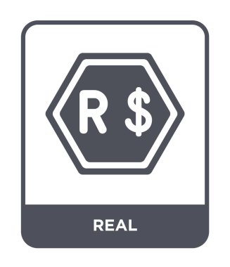 modaya uygun bir tasarım tarzı gerçek simgesi. gerçek simgesi beyaz arka plan üzerinde izole. gerçek vektör simgesi basit ve modern düz simgesi web sitesi, mobil, logo, app, UI. gerçek simge vektör çizim, Eps10.