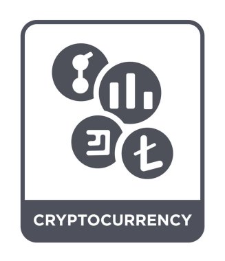 modaya uygun bir tasarım tarzı cryptocurrency simgesi. Beyaz arka plan üzerinde izole cryptocurrency simgesi. cryptocurrency vektör simgesi basit ve modern düz sembolü.