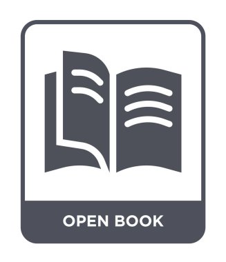 modaya uygun bir tasarım tarzı açık kitap simgesi. Beyaz arka plan üzerinde izole kitap simgesini açın. Açık kitap vektör simgesi basit ve modern düz sembolü.