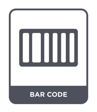 modaya uygun bir tasarım tarzı bar kod simgesi. Beyaz arka plan üzerinde izole barkod simgesi. barkod vektör simgesi basit ve modern düz sembolü.